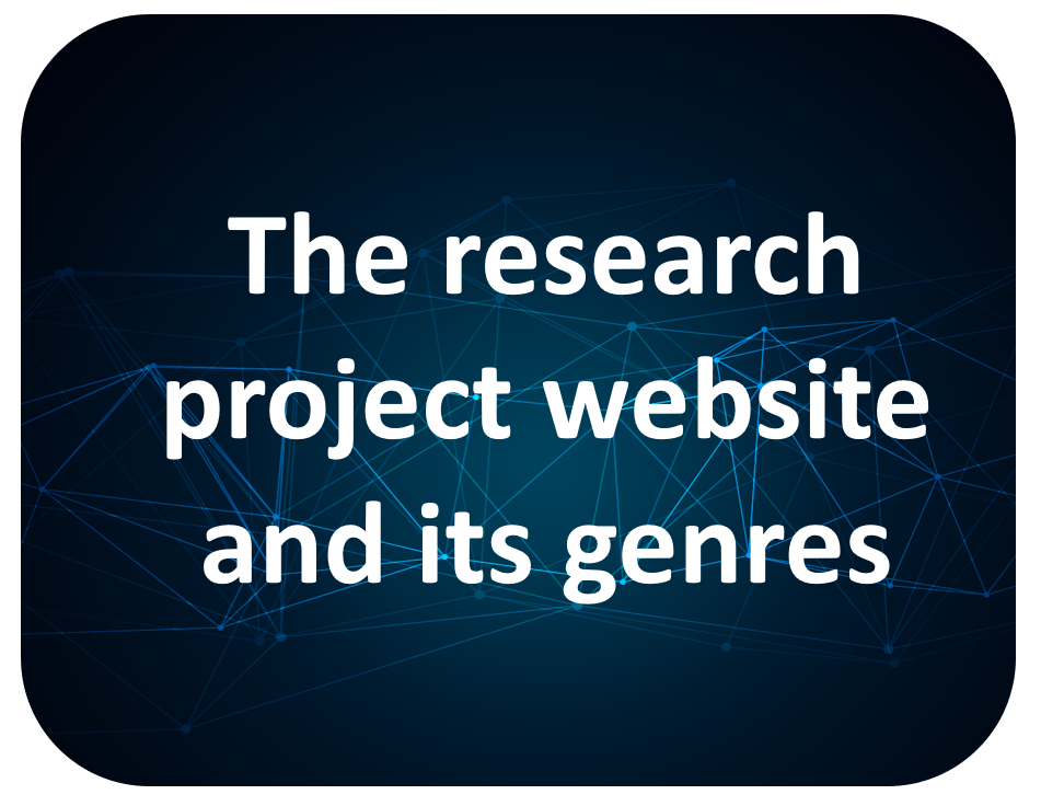 The research project website and its genres