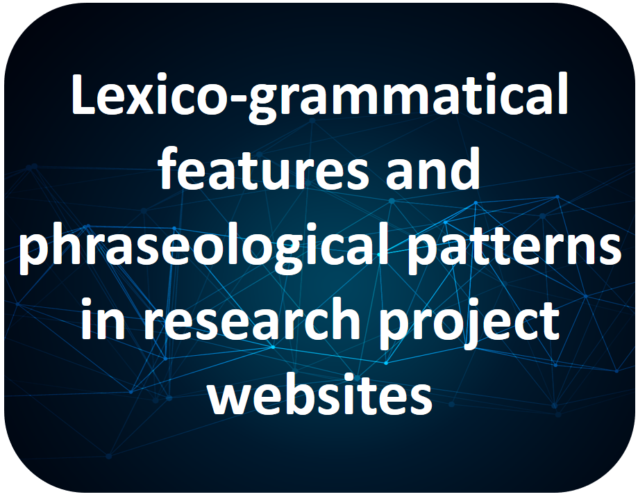 Deliverable. Lexico-grammatical features and phraseological patterns in RWPs