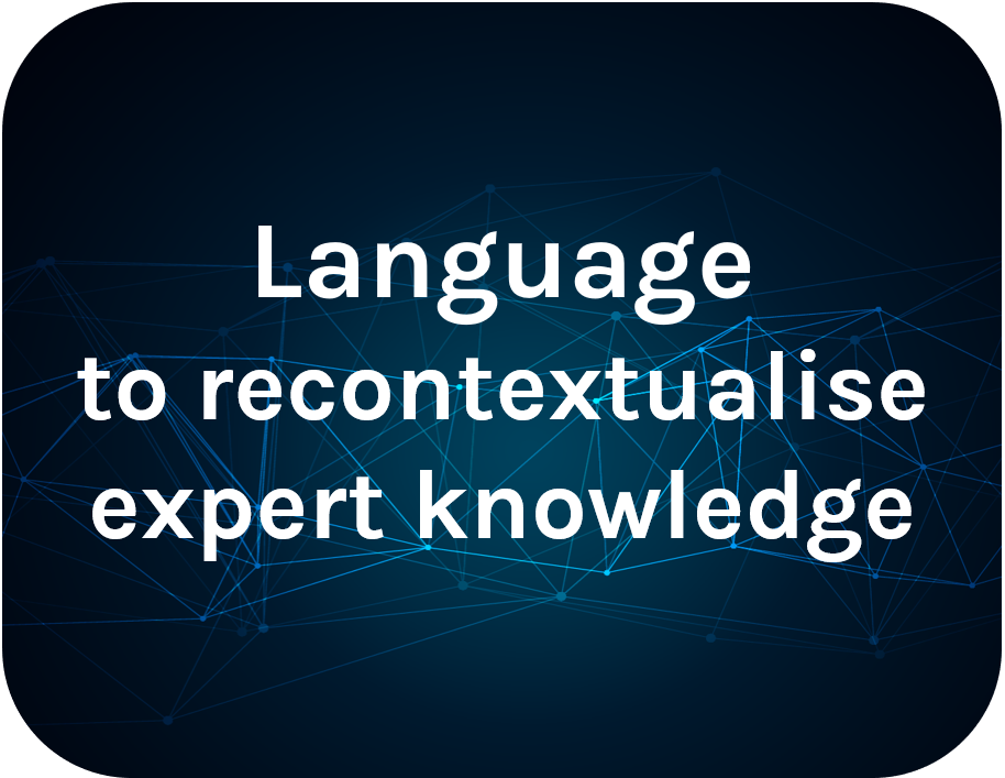 InterGedi. Language to recontextualise expert knowledge