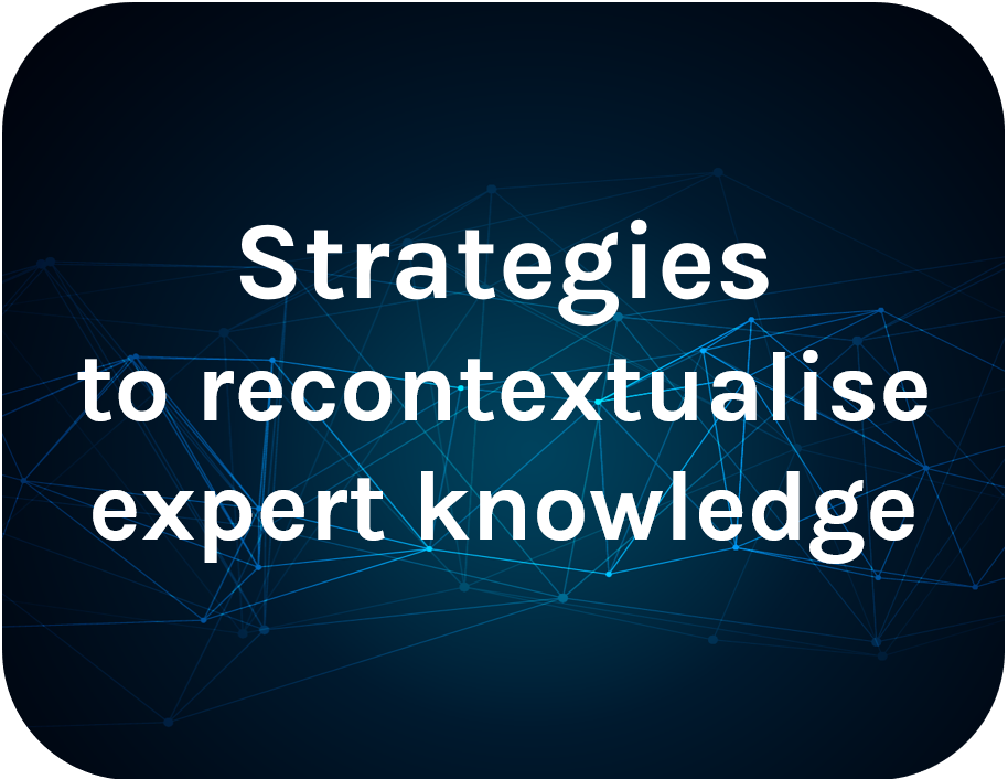 InterGedi. Strategies to recontextualise expert knowledge